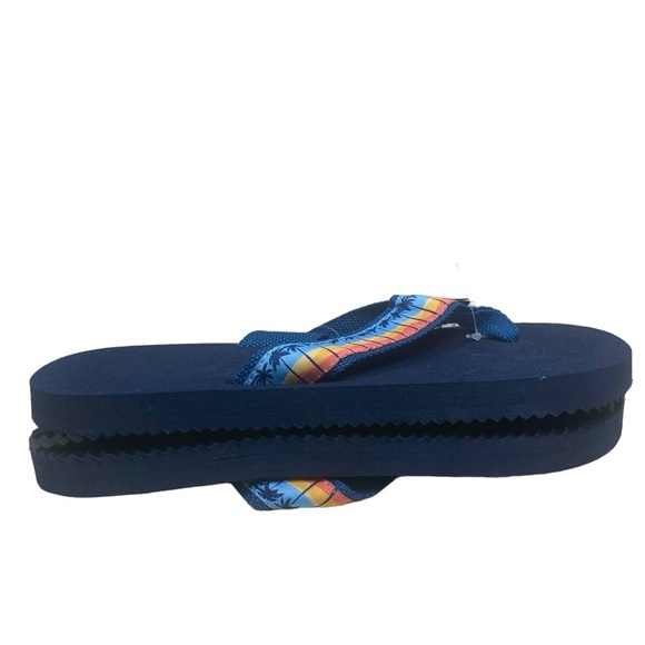 Simply Southern Flip Flops Palmtree Design Women Size XL 8.5-9.5 Slides Sandals - Picture 5 of 8